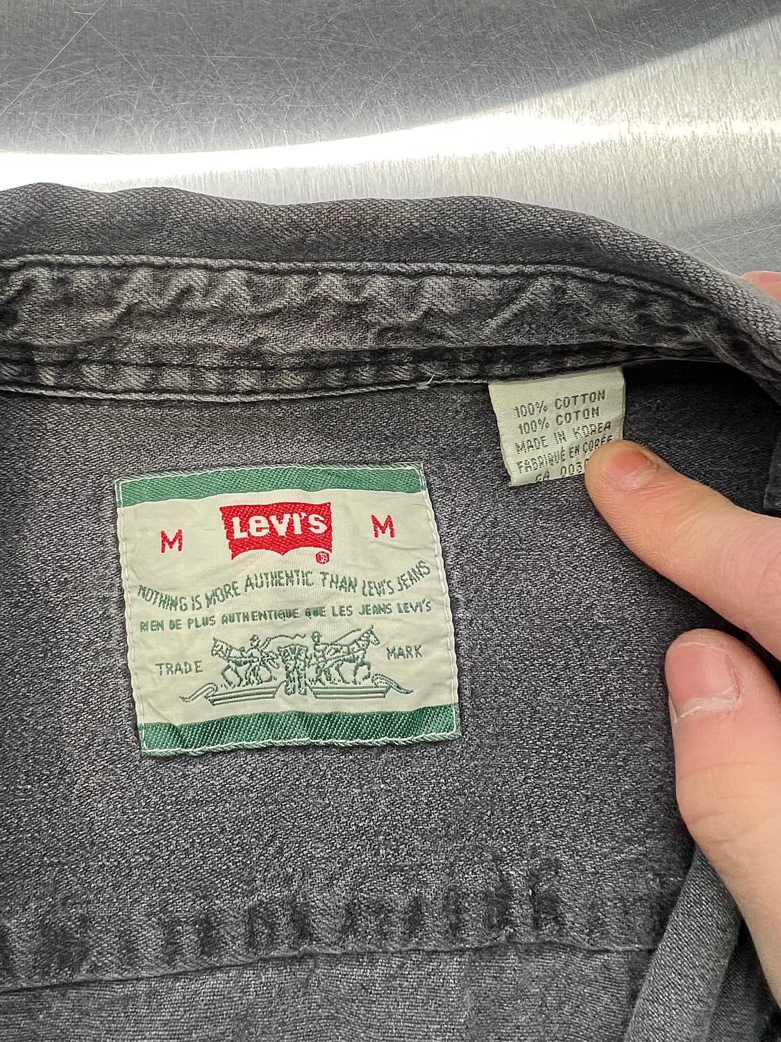 리바이스 레드탭 흑청 트윈 포켓 데님 셔츠 상품이미지7