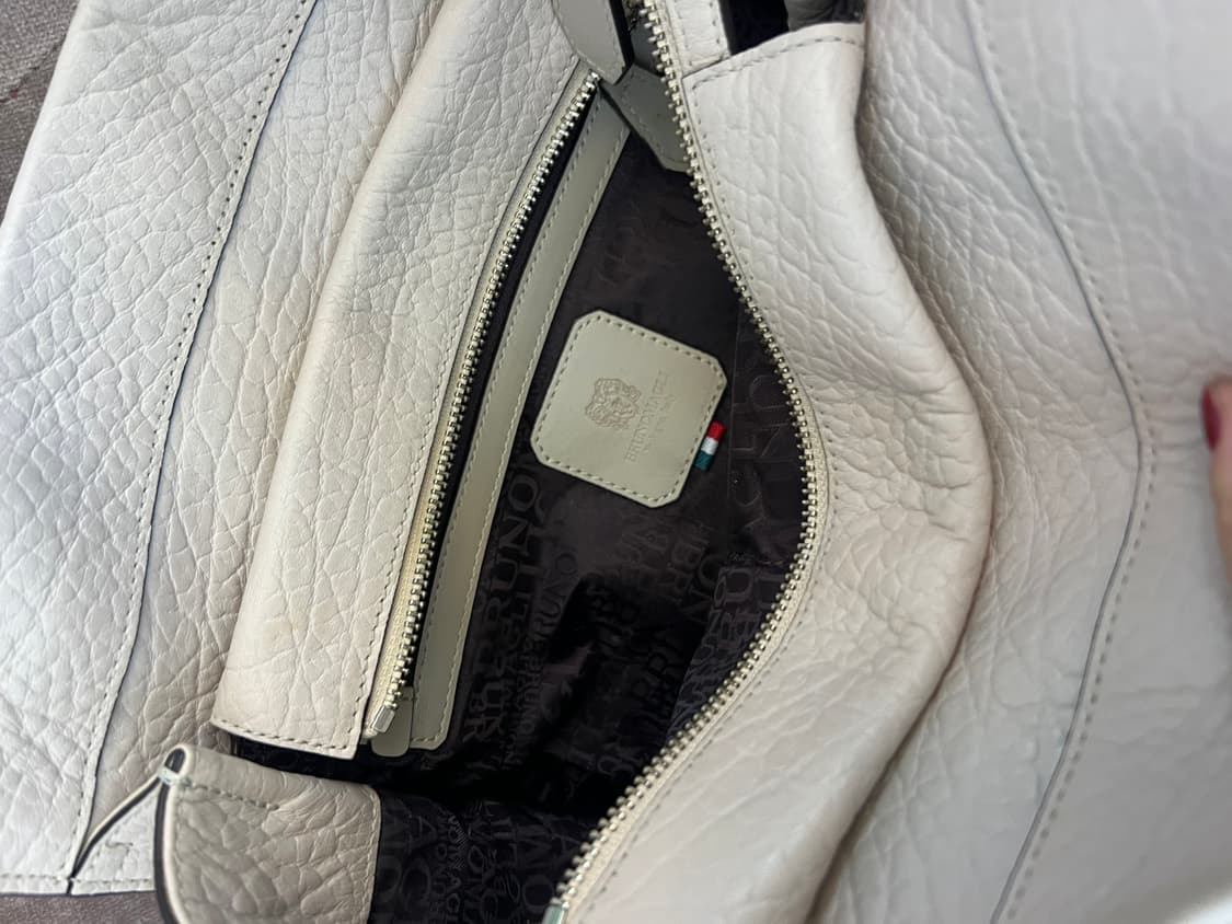 브루노말리 여성 베이지 소가죽 토트백 크로스백 상품이미지9