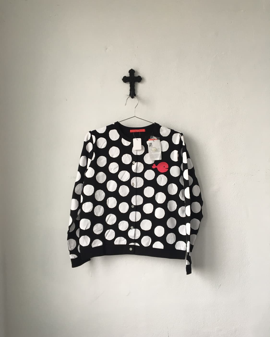 Dot pattern printing cardigan 상품이미지2