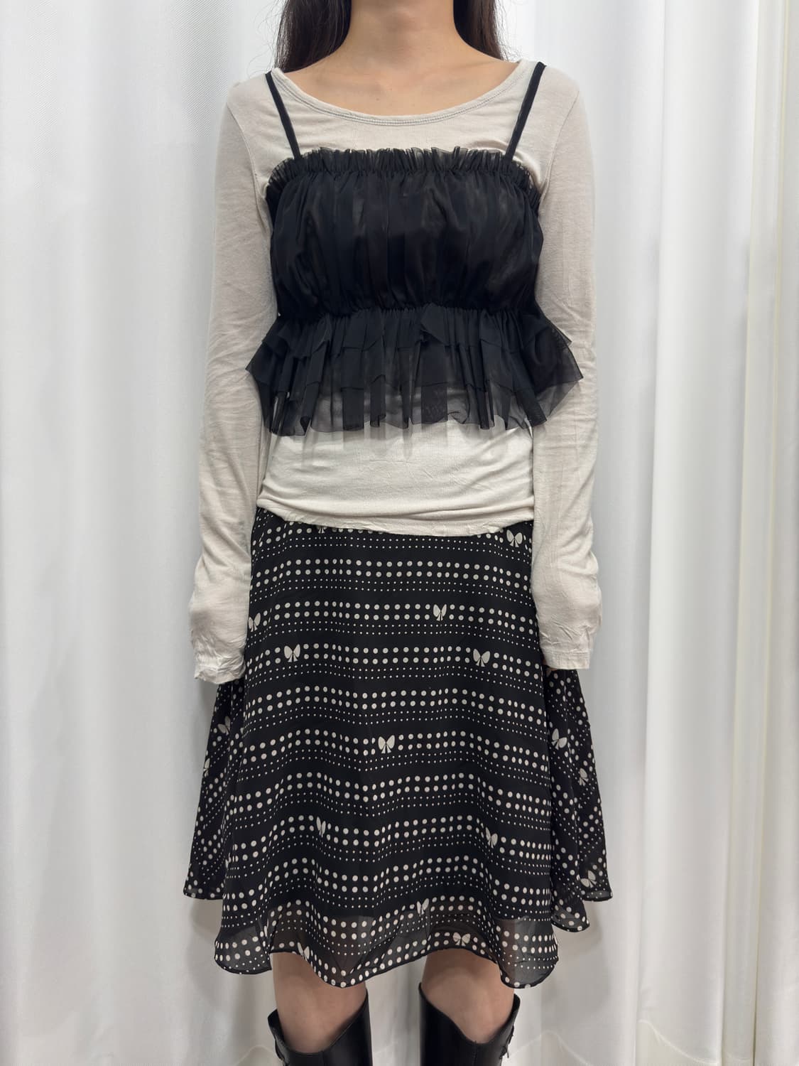 miss J ribbon midi skirt 상품이미지3