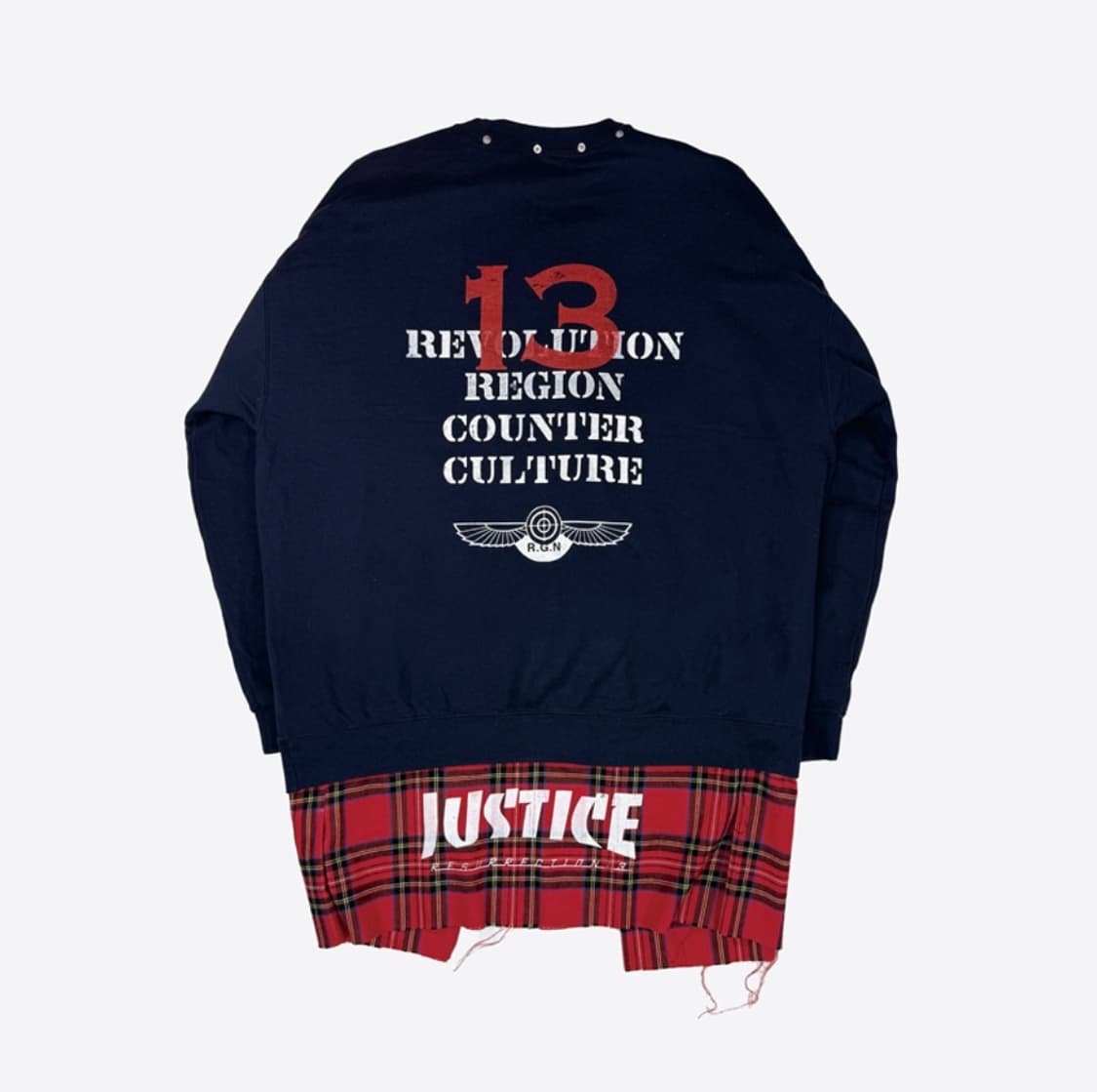 레저렉션13 리버시블 집업 스웨트 셔츠 빈티지 리메이크 상품이미지4