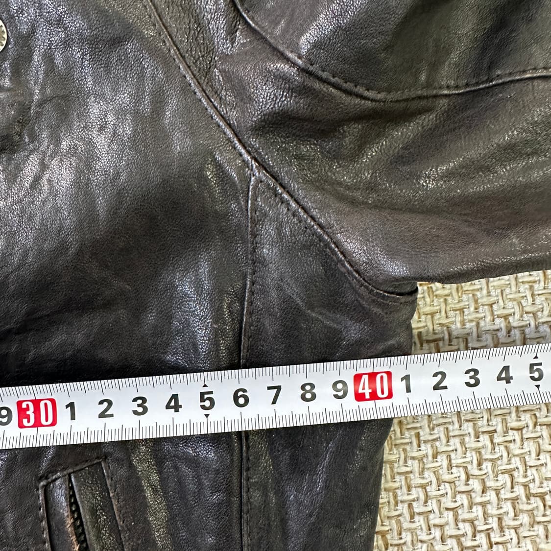 85 테이트 숏 레더 자켓 0424D 상품이미지5