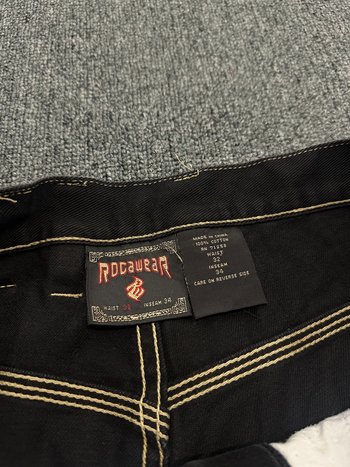 34) ROCAWEAR 로카웨어 카펜터 워크팬츠 블랙 진 데님팬츠 상품이미지8