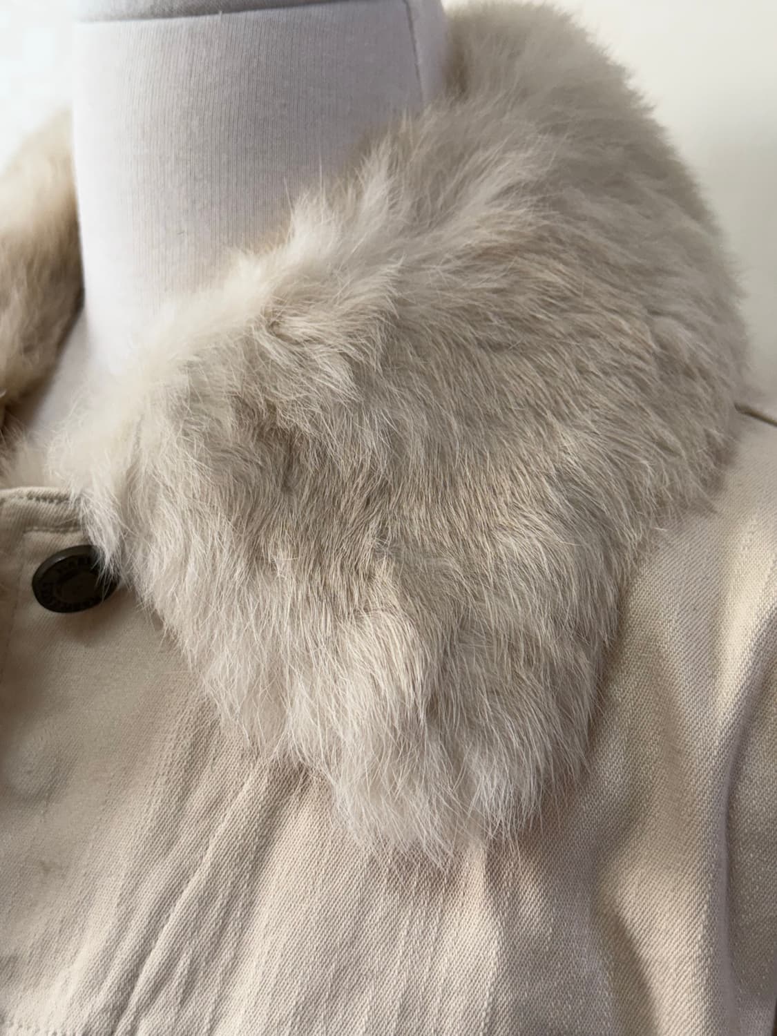 퍼 탈부착 화이트 코튼 자켓 상품이미지2