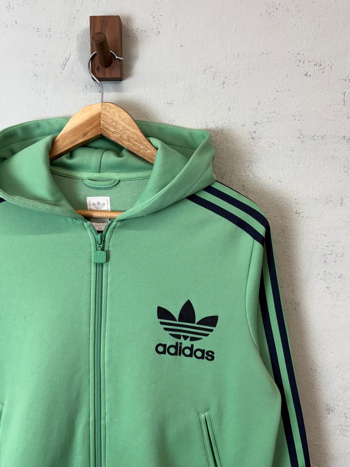 아디다스 00s 빈티지 민트 플락 후드 져지 상품이미지2