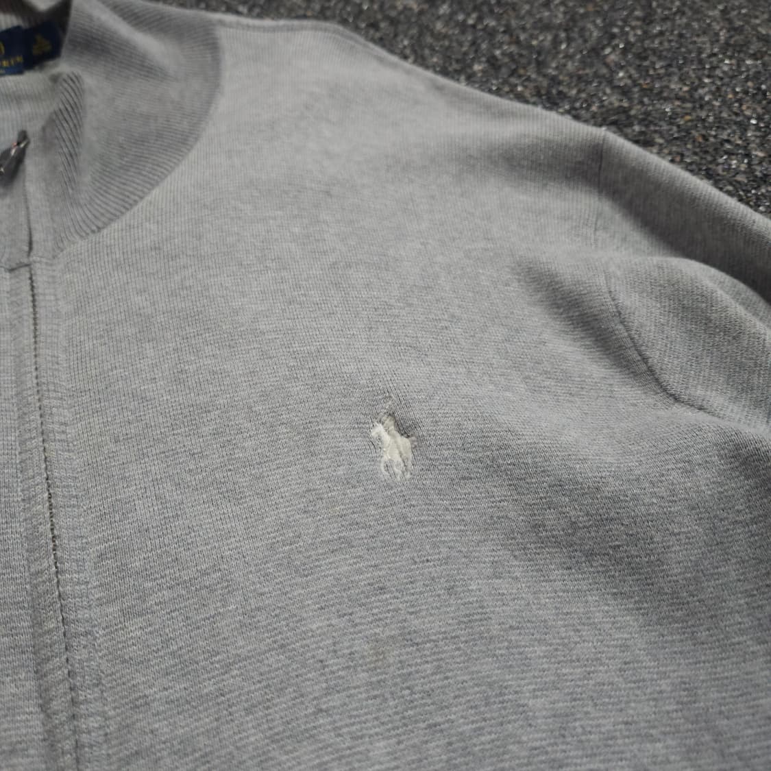 폴로 랄프로렌 포니 로고 미니멀 투웨이 니트 집업 (XL) 상품이미지3