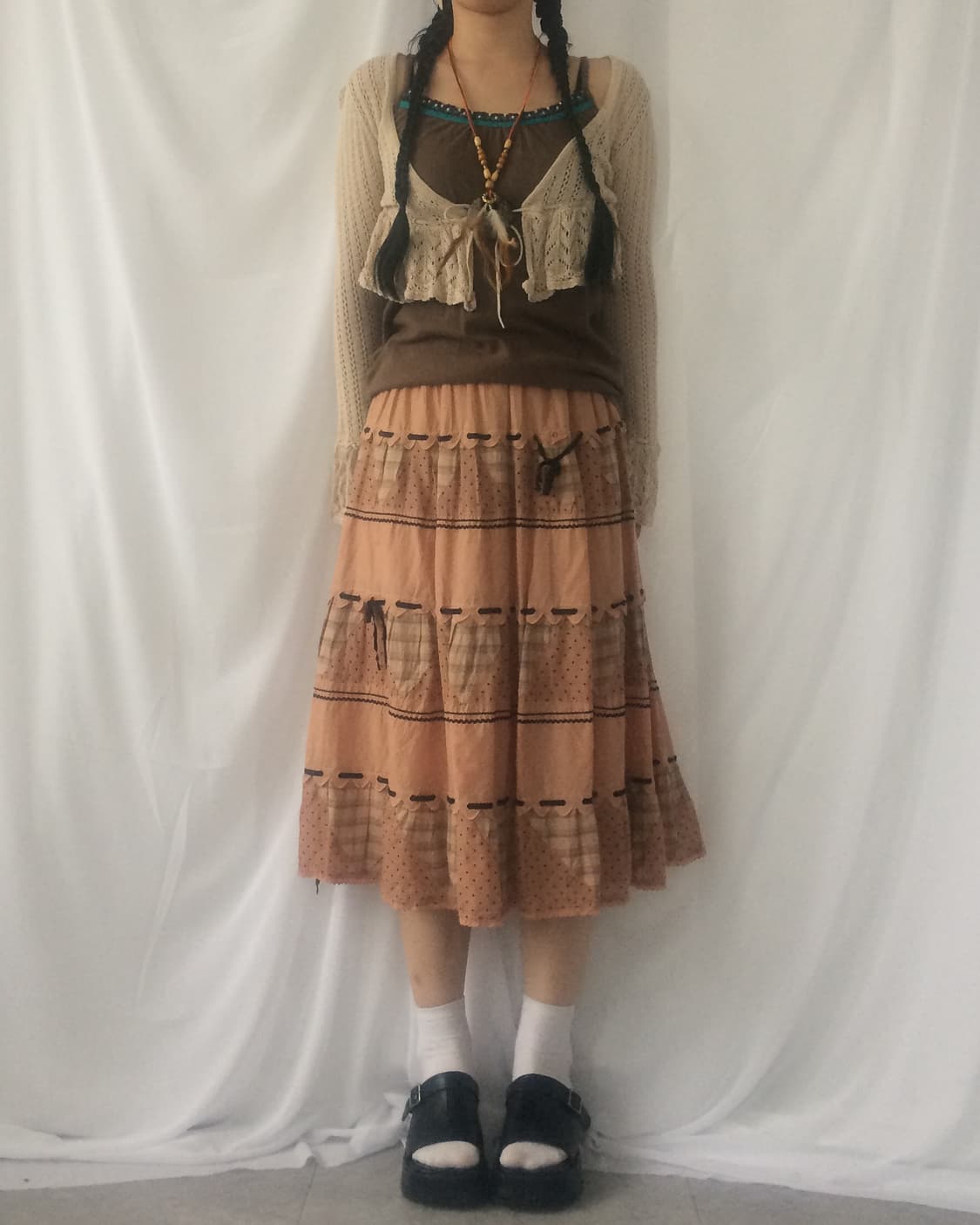 Tied point crochet cardigan 상품이미지1