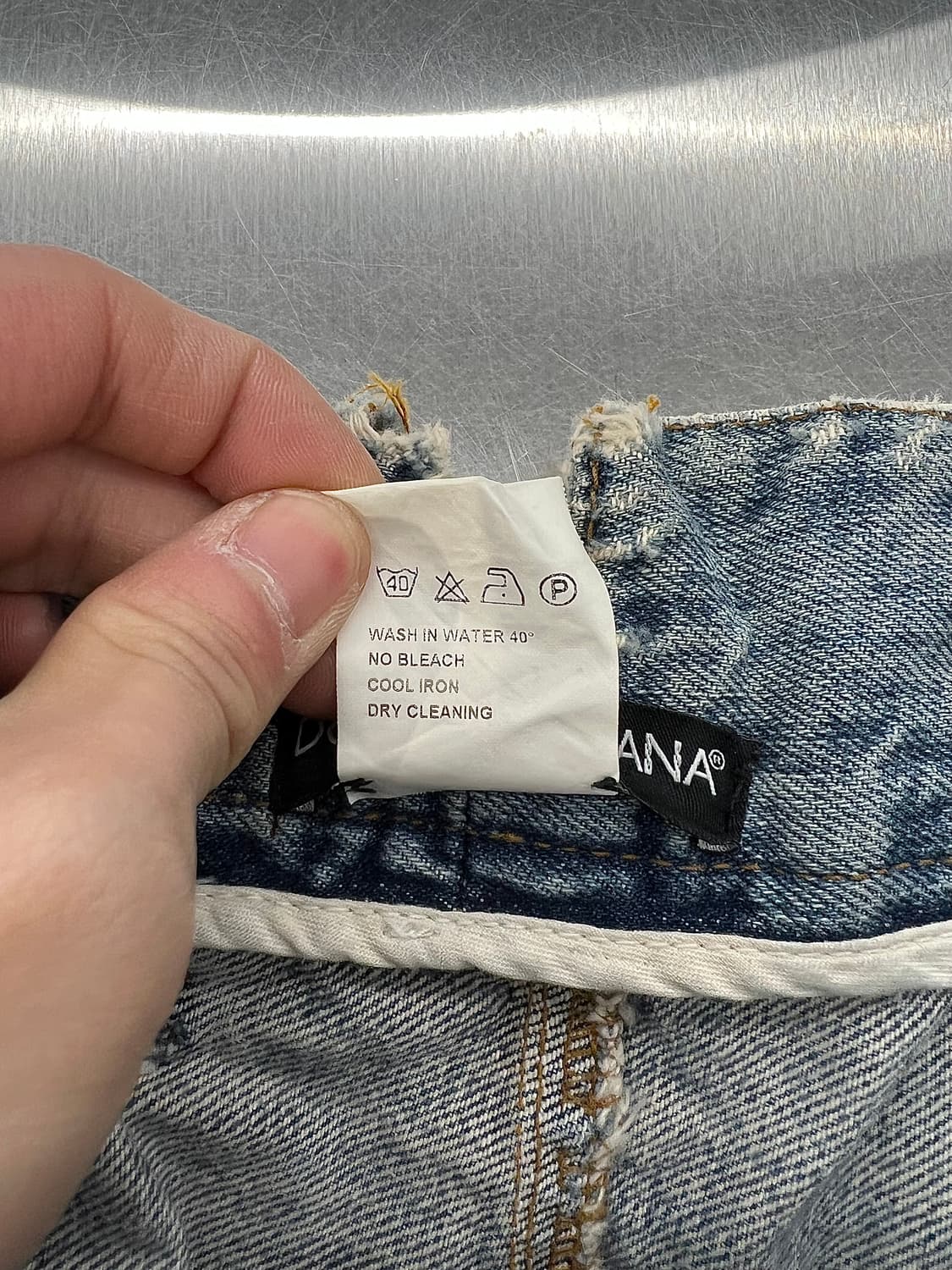 돌체앤가바나 디스트로이드 아카이빙 워시 블루 카펜더 데님 팬츠 상품이미지8