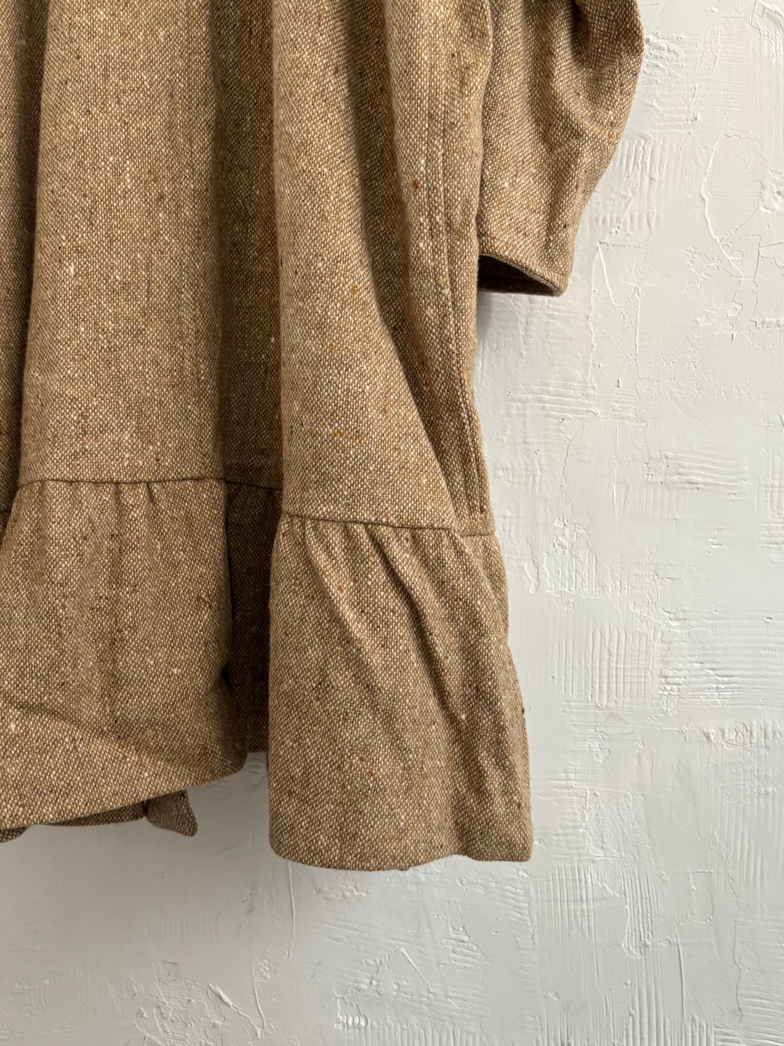 Burberry 버버리 아이리쉬 트위드 논카라 러플 코트 상품이미지9