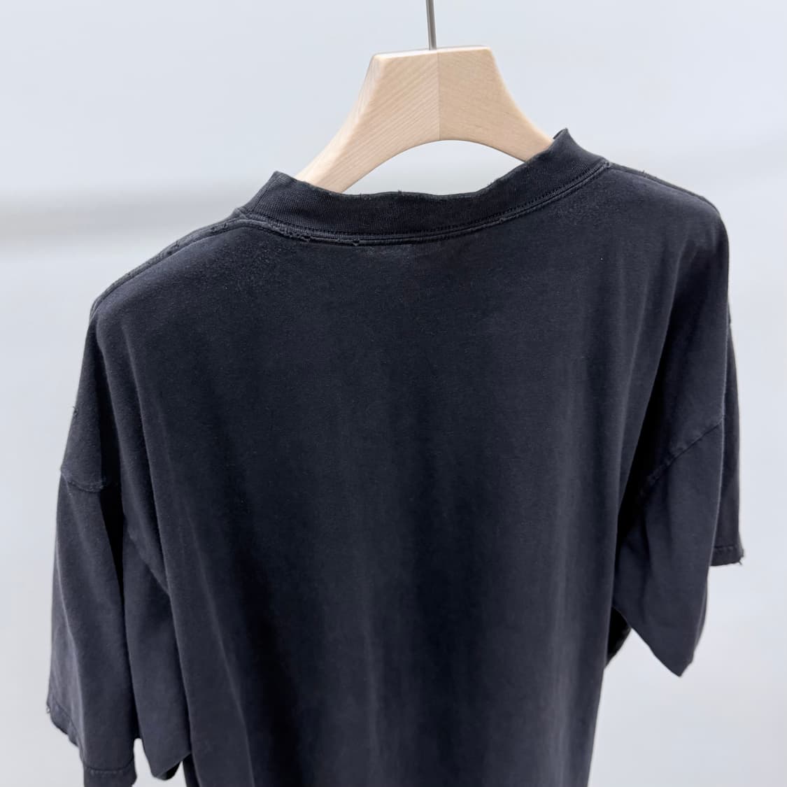 [S+급/XL] 발렌시아가 BB 로고 코튼 반팔 티셔츠 블랙 상품이미지5