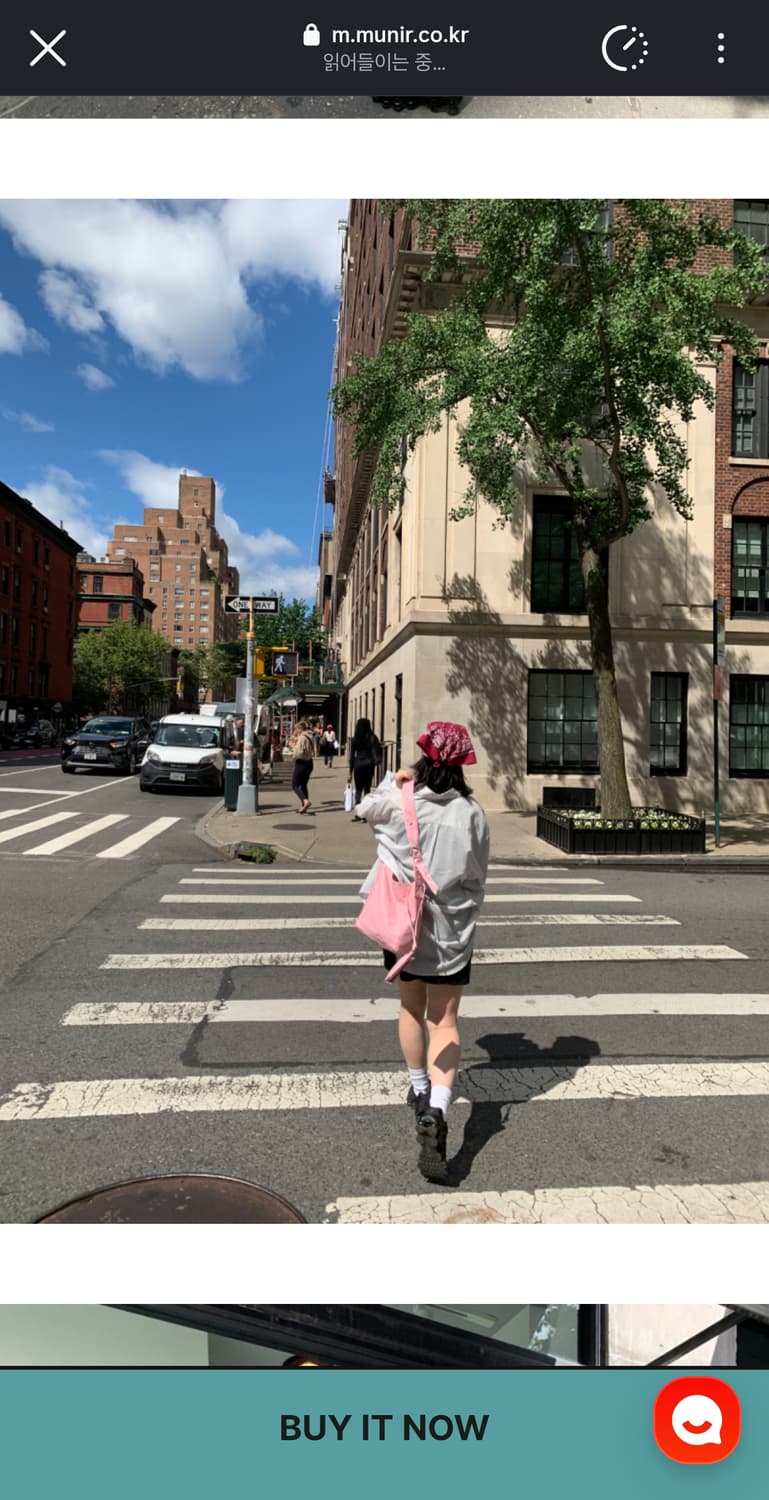 뮈니르 나일론 시티백S 스무디 (핑크 크로스 숄더 토트백) 상품이미지2