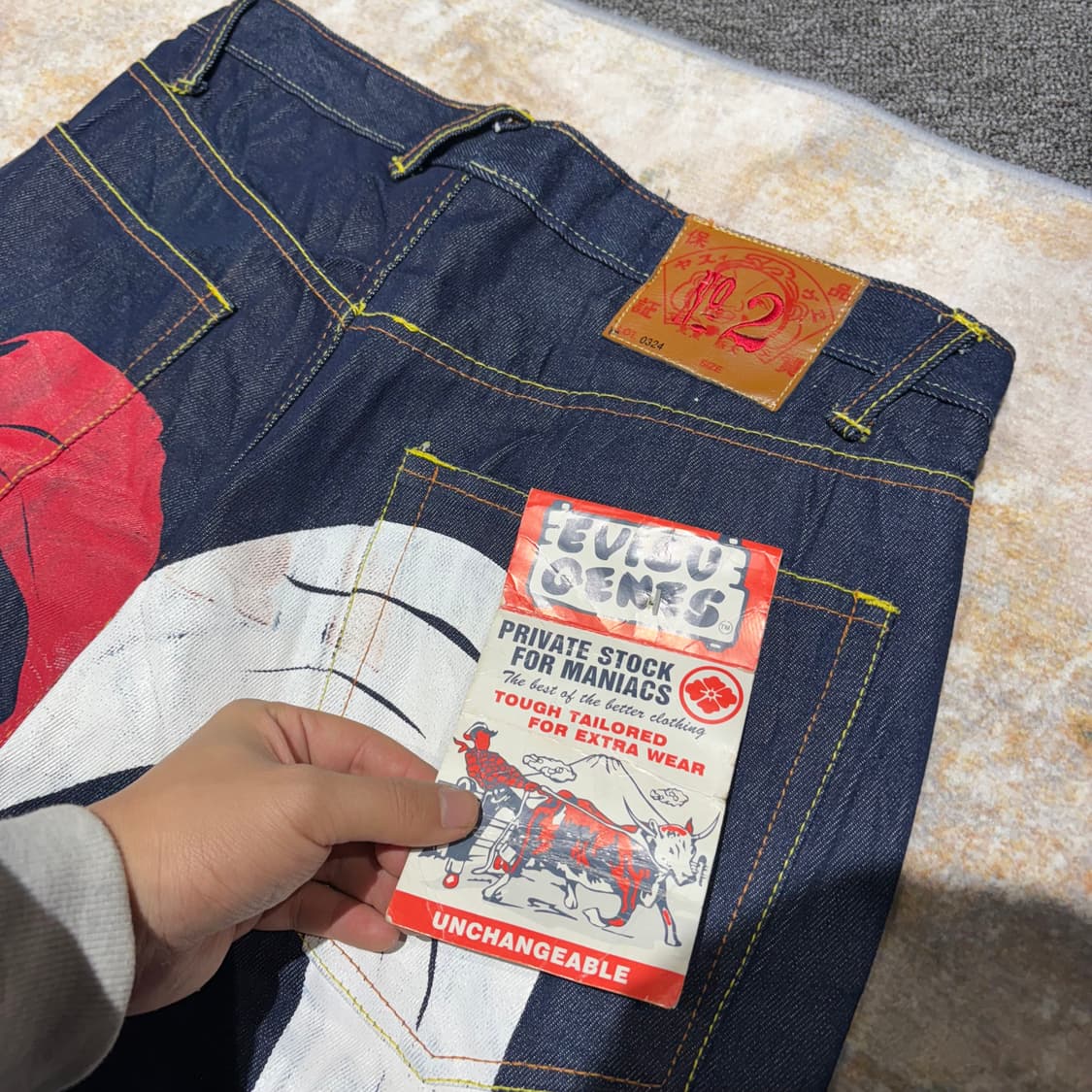 에비수 제팬 오리지날 페인팅 생지데님팬츠 상품이미지3