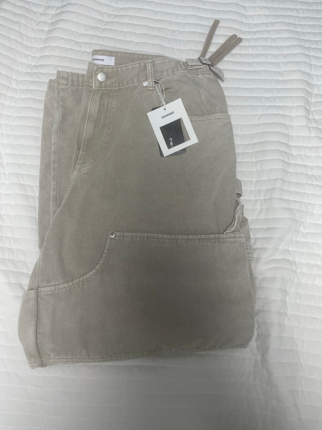 논노드 더블니 커버 빈티지 베이지 3Size 상품이미지1