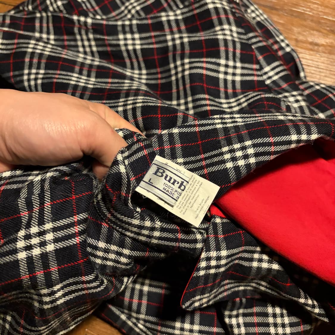 90s Burberrys reversible check bomber 상품이미지5