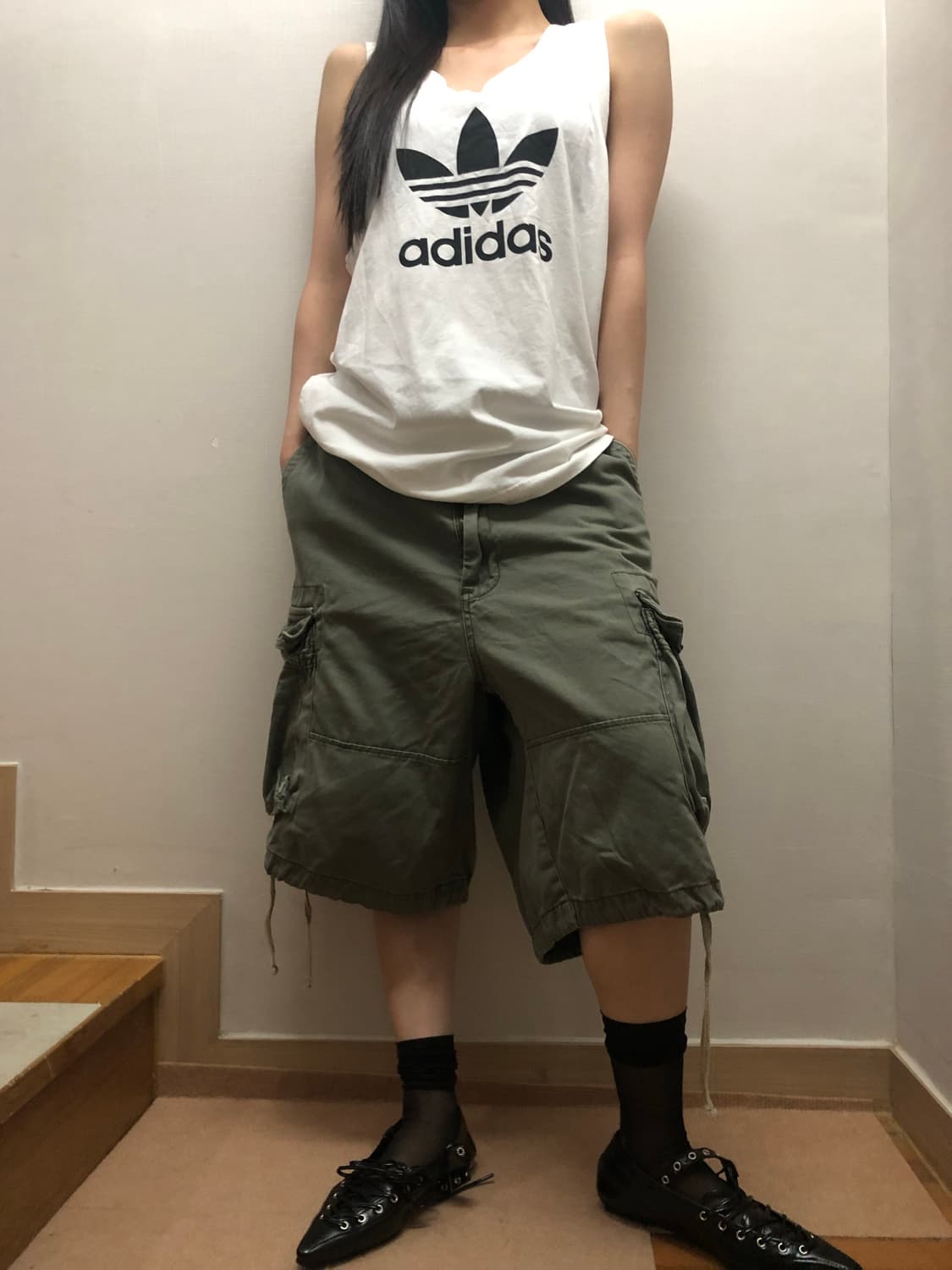 빈티지 아디다스 화이트 파이어버드 슬리브리스 상품이미지4