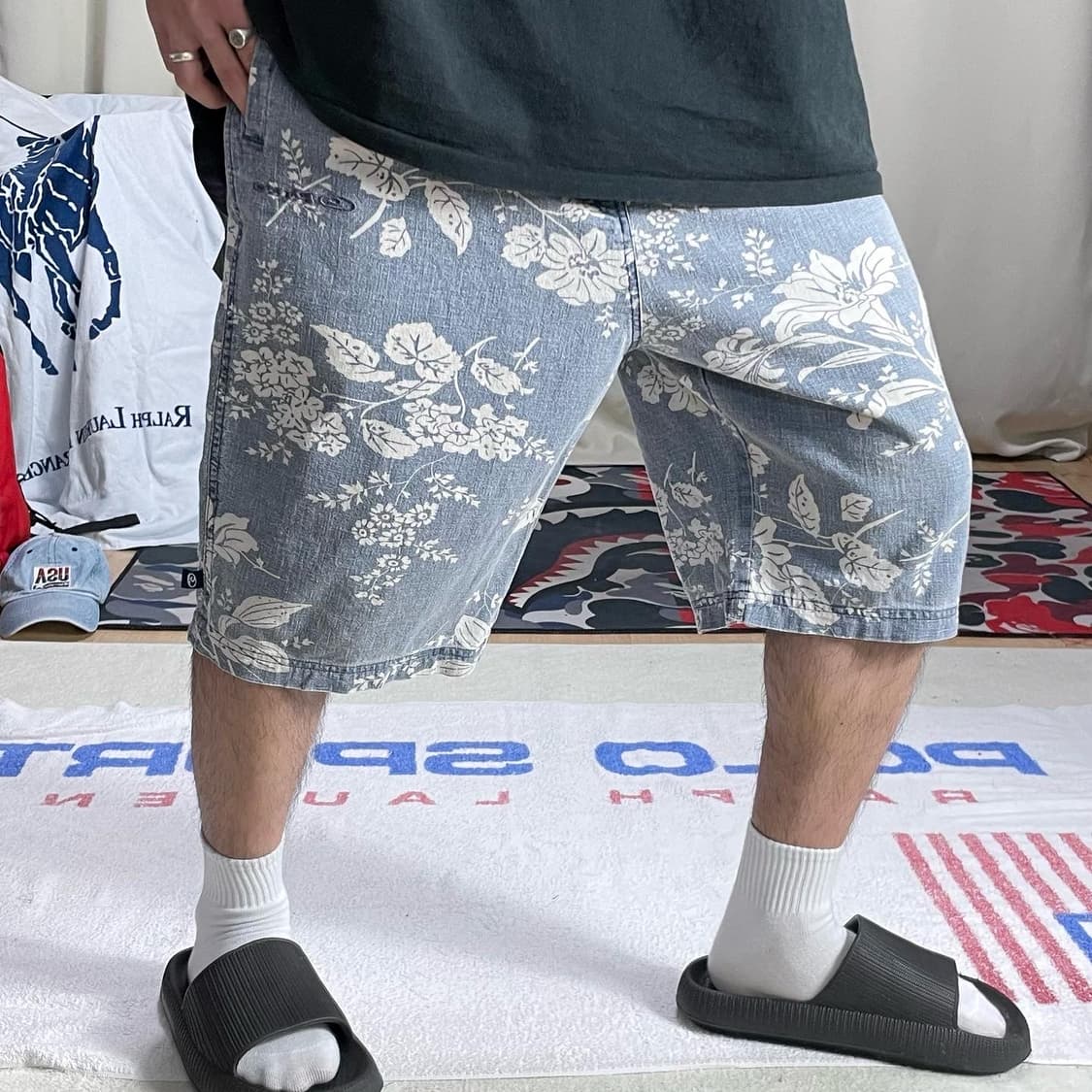 Piko 힙합 올드스쿨 하와이안 반바지 상품이미지1