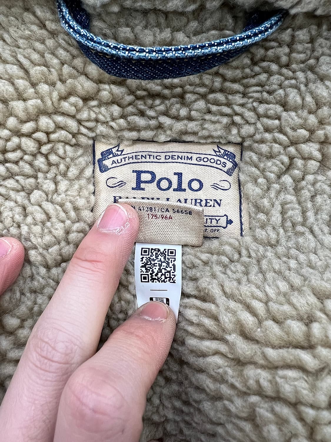 폴로 랄프로렌 덩가리 성조기 쉐르파 데님 트러커 자켓 상품이미지8