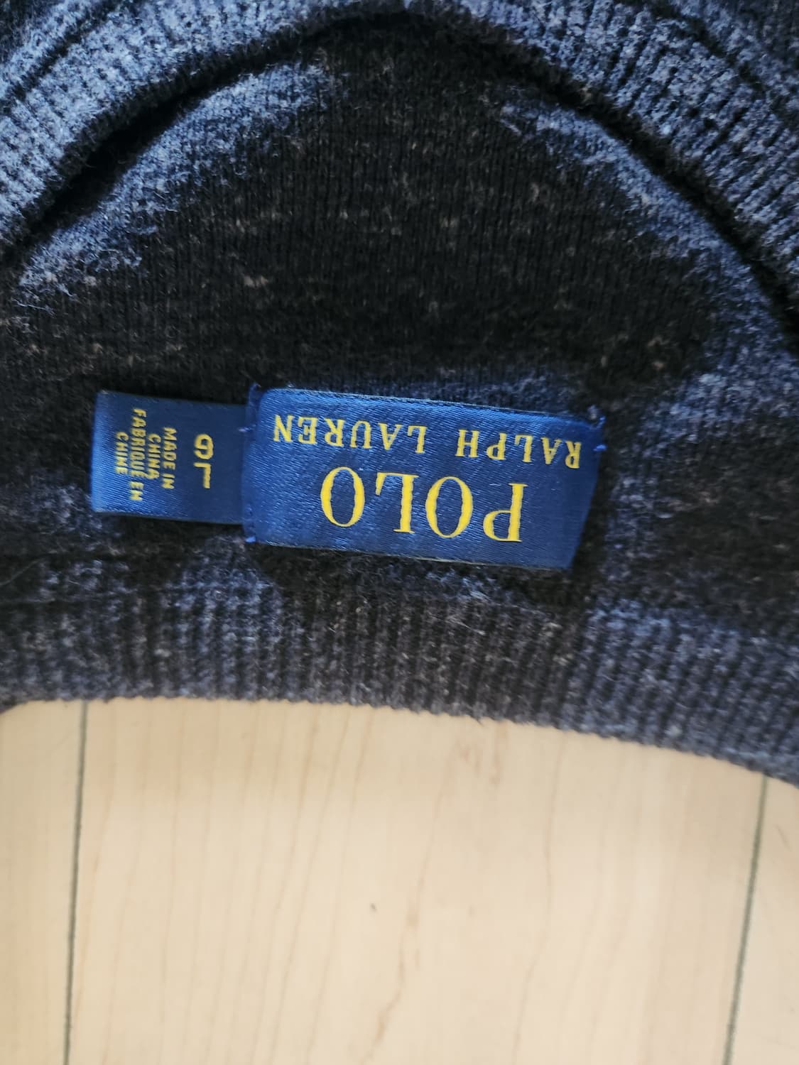 폴로 랄프로렌 코튼 라운드 니트 L 차콜 상품이미지2