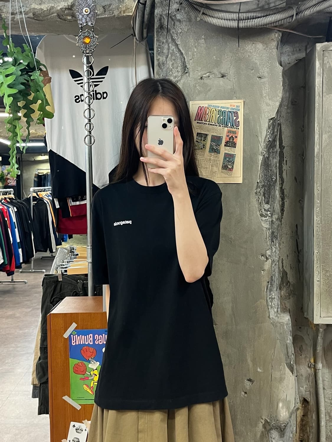 파타고니아 반팔티 블랙 M #csz584 상품이미지2