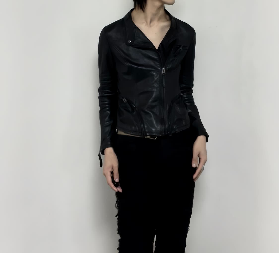 Zara short leather jacket 상품이미지2