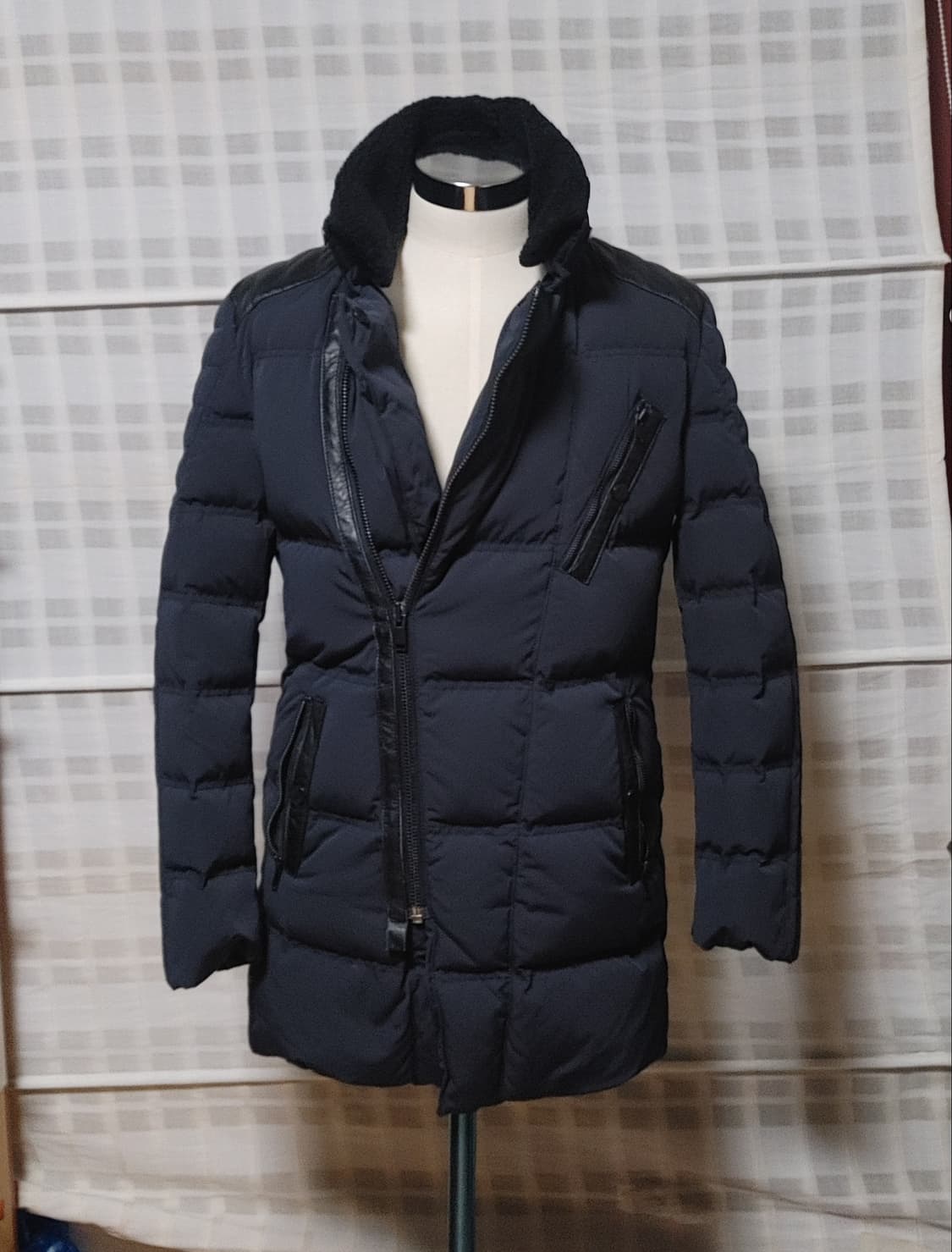 (한섬) 시스템옴므 네이비 구스다운 패딩 점퍼 95 (슬림) 상품이미지1