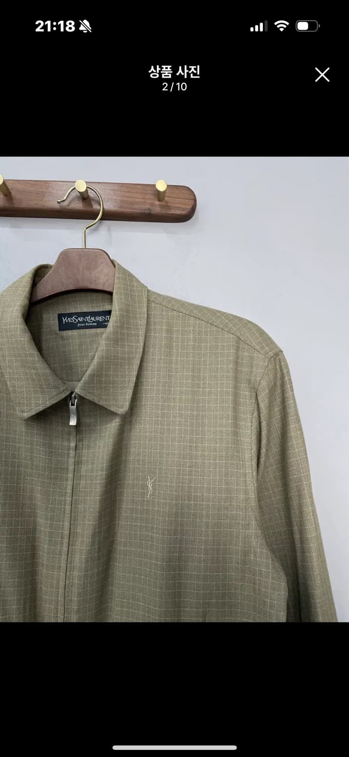 입생로랑 체크 블루종 자켓 A3341 상품이미지3