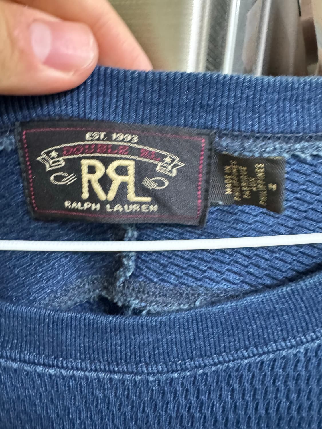 더블알엘 인디고 와플 크루넥 상품이미지4