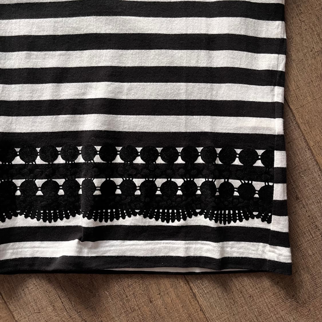 Velour Pattern Stripe Half T 상품이미지2