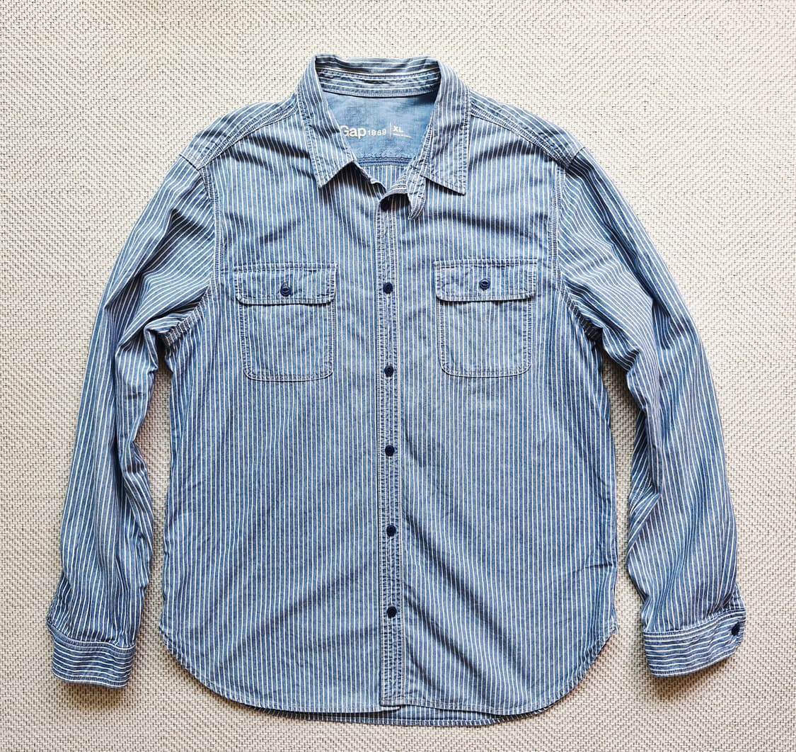 갭 히코리 데님 워크셔츠 XL  상품이미지2