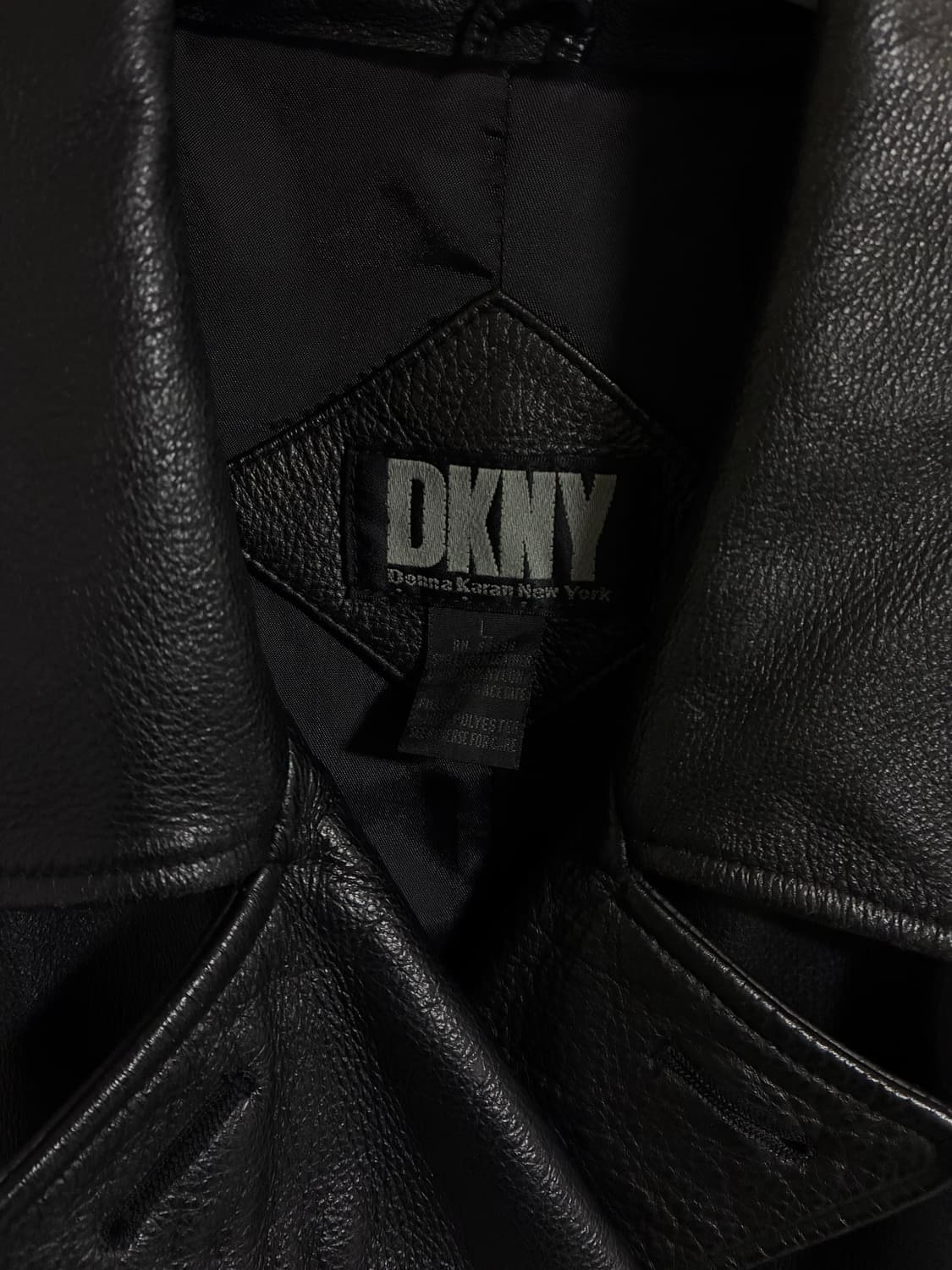 Vintage DKNY 레더 피코트 상품이미지3