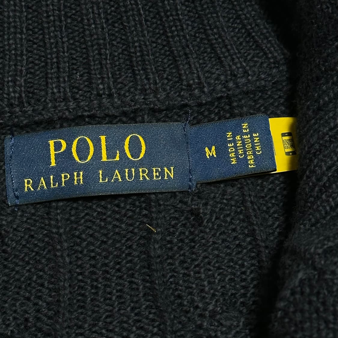 M 폴로랄프로렌 코튼 네이비 케이블 니트집업 상품이미지4