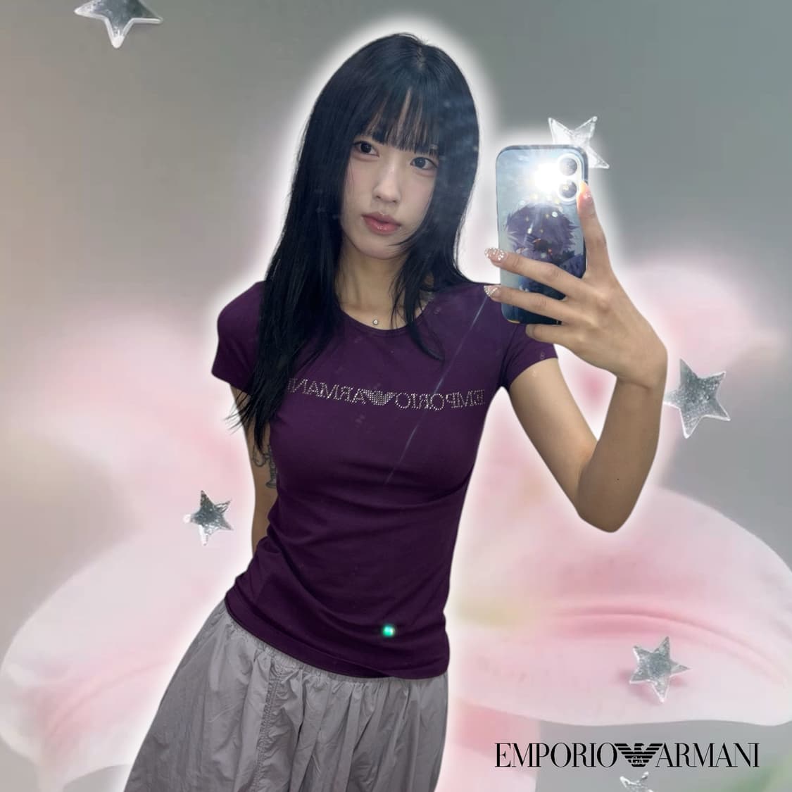엠포리오 아르마니 큐빅 로고 반팔티 상품이미지1