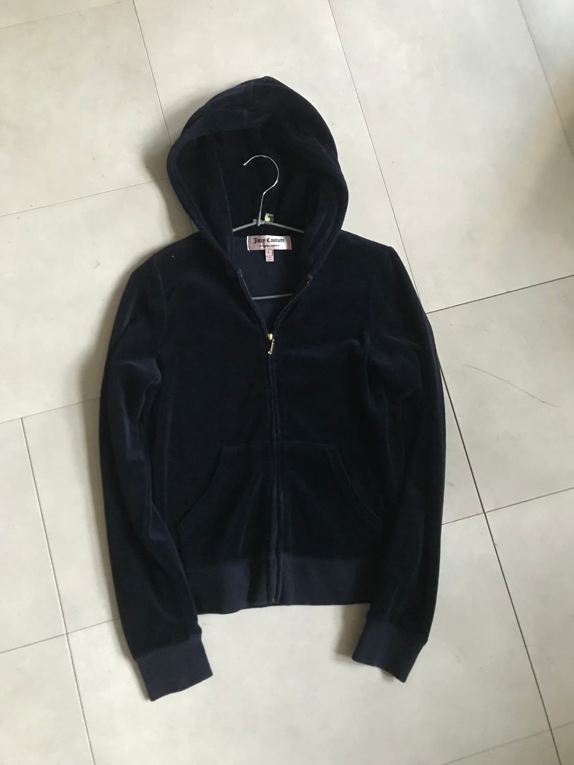 쥬씨꾸뛰르 네이비 벨벳 후드집업 상품이미지8