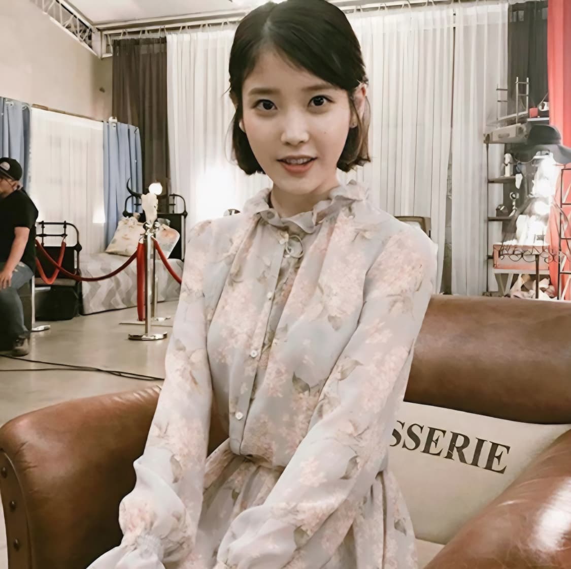 아떼바네사브루노 블루 플라워 실크 긴팔원피스_호칭36 상품이미지1