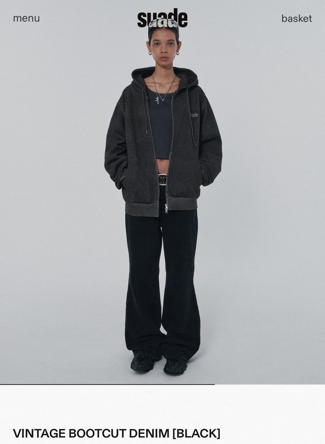 Suade [Vintage Bootcut Denim] black 상품이미지1