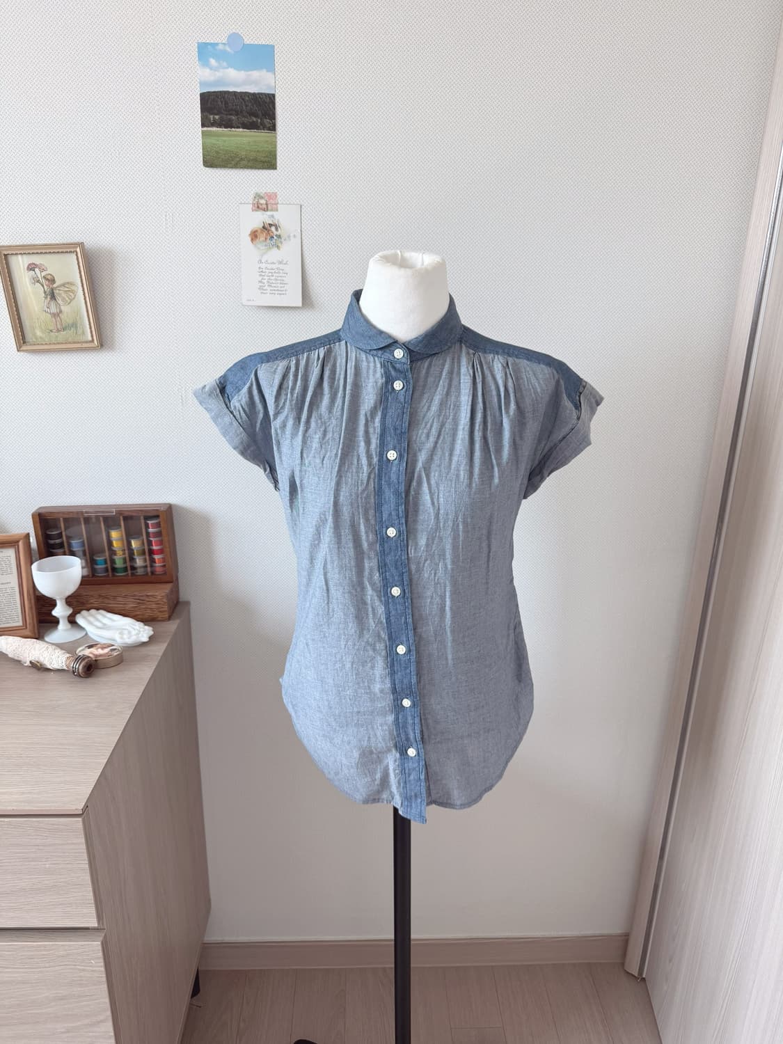 둥근카라 블라우스 상품이미지1