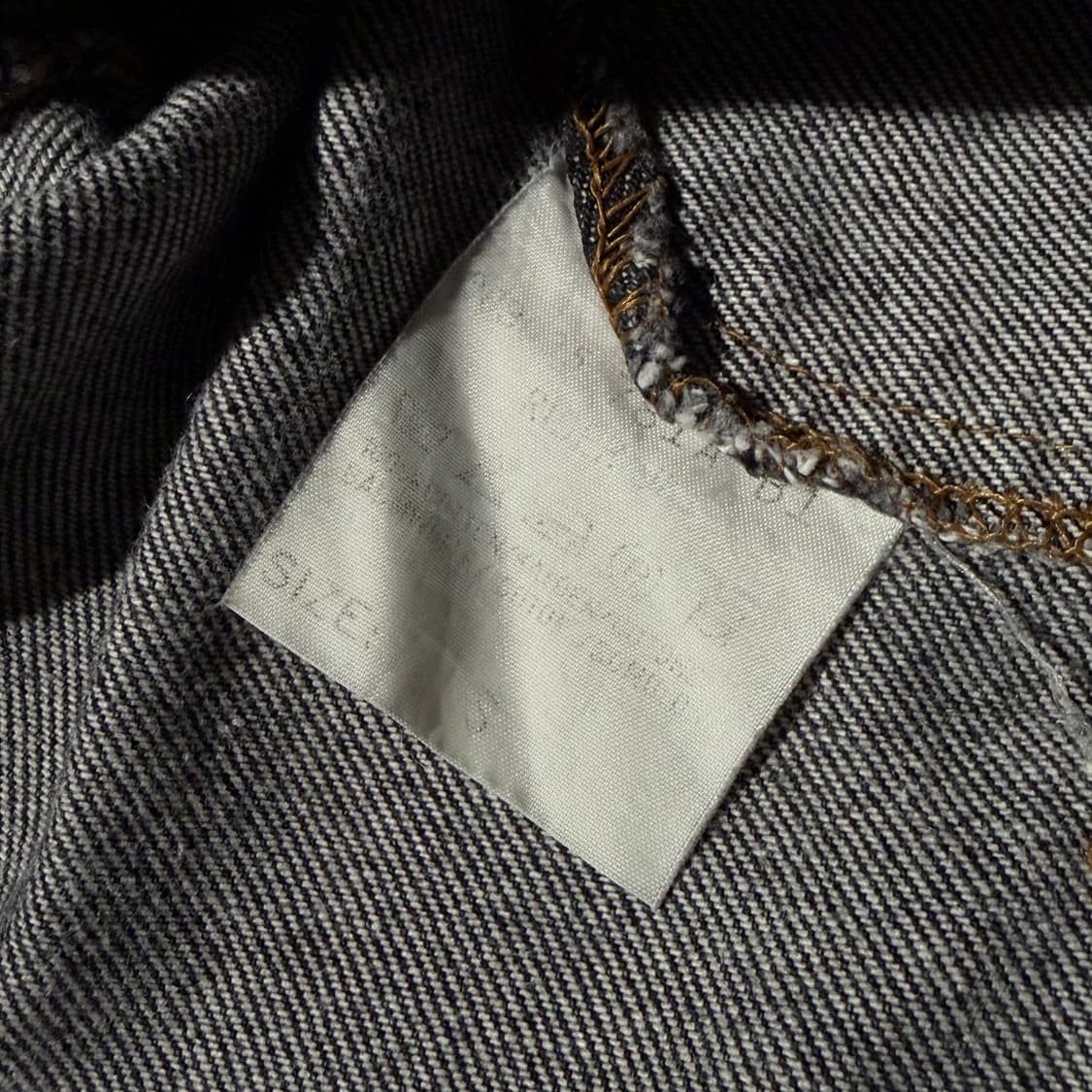 Vtg Lee Black Denim Jacket   상품이미지7