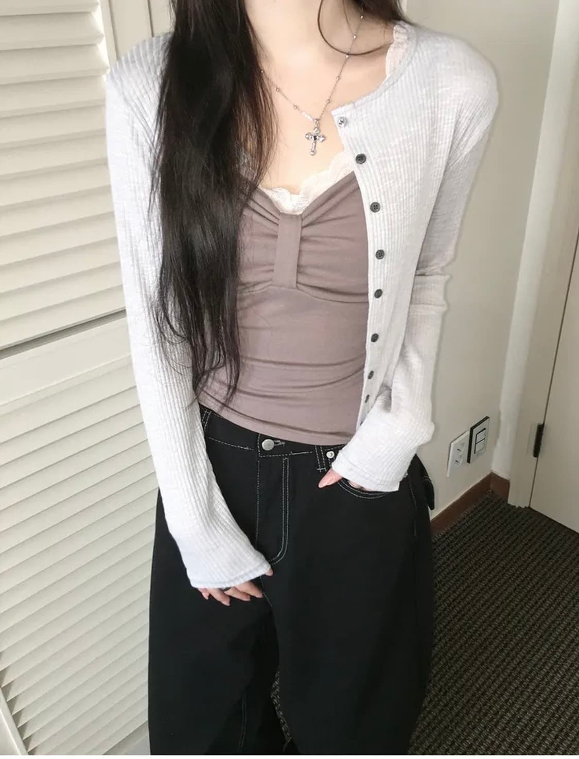 미니포에 무린 가디건 상품이미지1