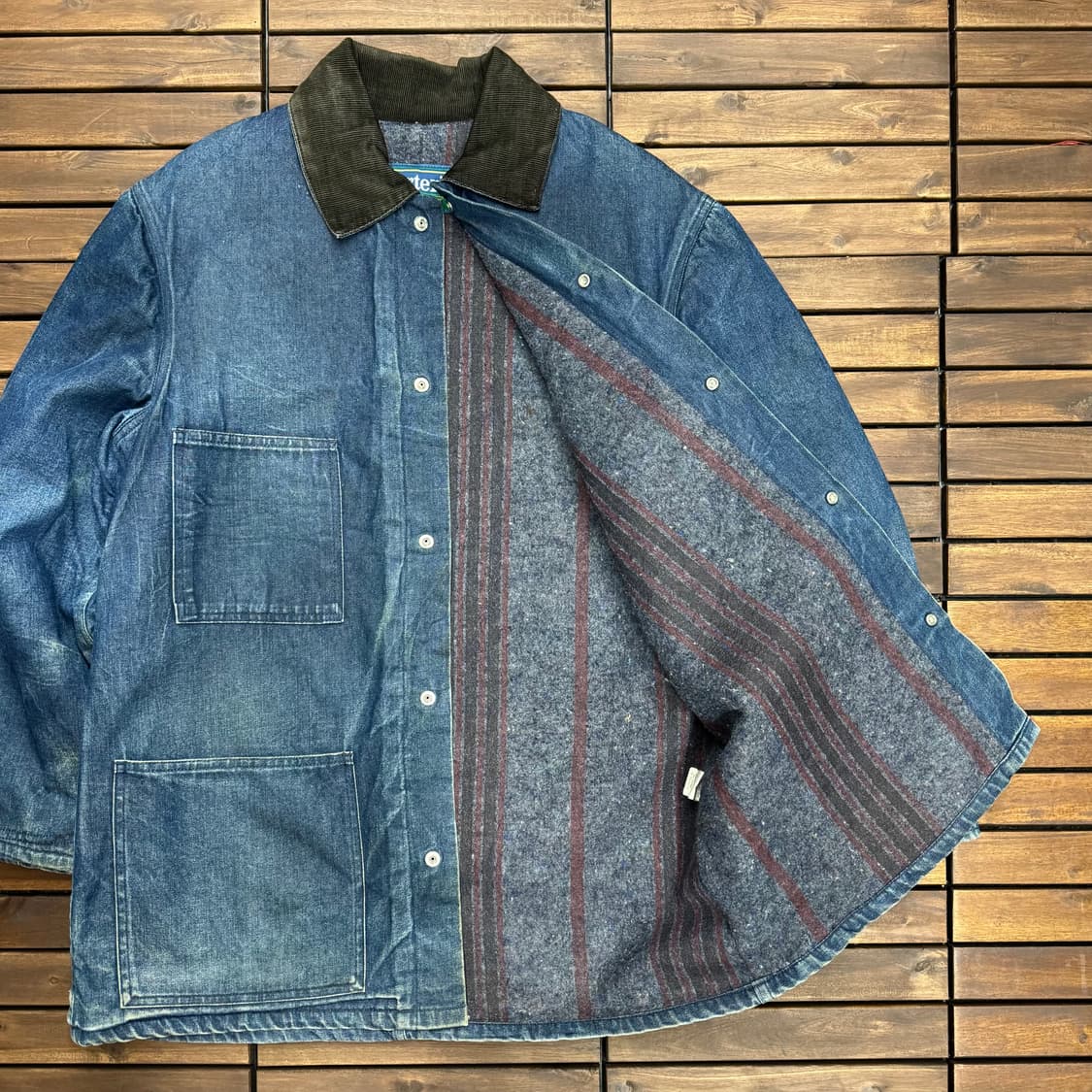 70s Carter’s 웨스턴 블랭킷 데님 초어 자켓 made in US 상품이미지4