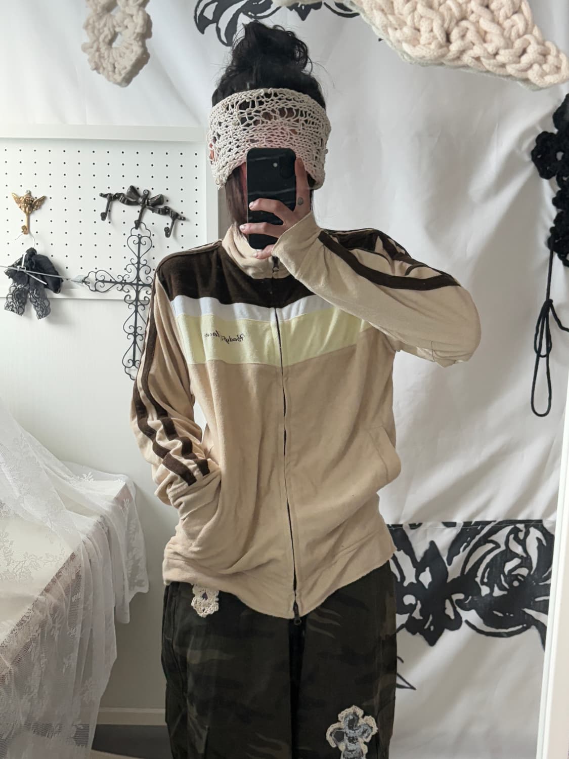Baby beige lettering point terry jersey 상품이미지3