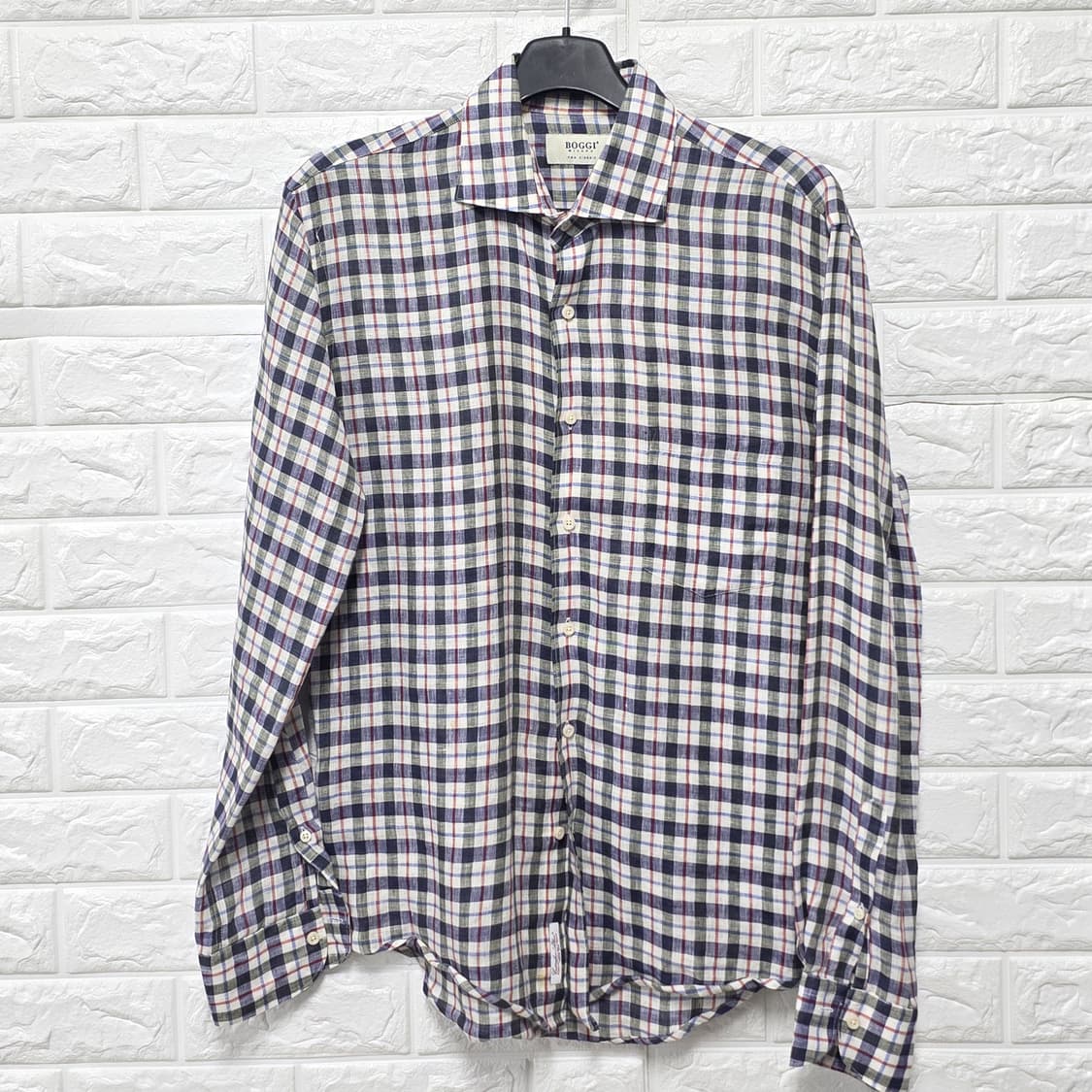 택포_ 보기 Boggi Milano 체크 셔츠 남성 L 상품이미지1