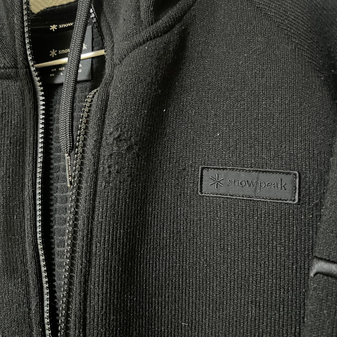 스노우피크 블랙 후드 집업 105 상품이미지6
