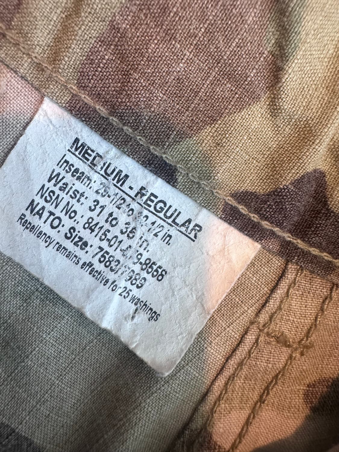[M/R] US ARMY OCP 컴뱃 팬츠 멀티캠 미듐 - 레귤러 상품이미지3