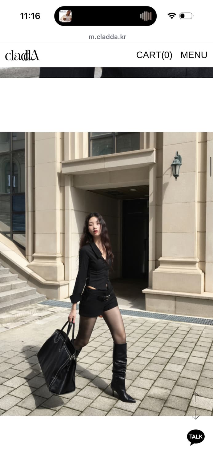 XS새상품) 클라따 메이드 클래식 셔츠 블랙 상품이미지3