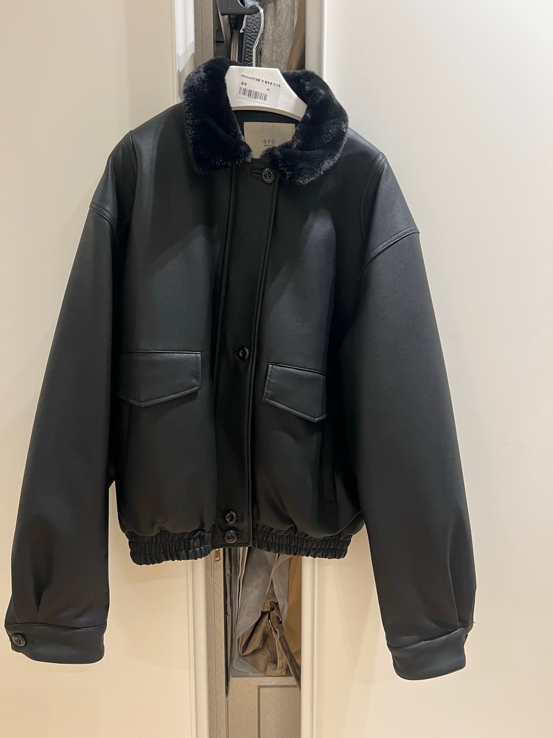 Oro 언샘블 퍼 블루종 무스탕 블랙 M 상품이미지1