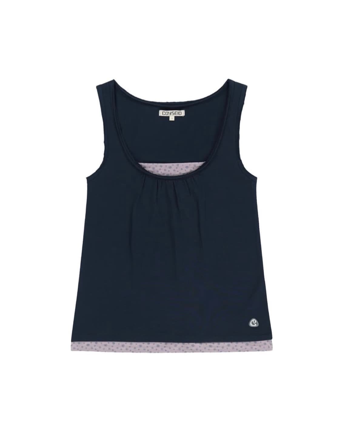 코이세이오 두두 레이어드 슬리브리스 네이비  상품이미지1