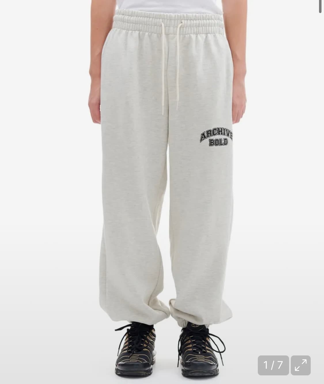 아카이브 볼드 조거 ARCH LOGO SWEAT PANTS OATMEAL 상품이미지1