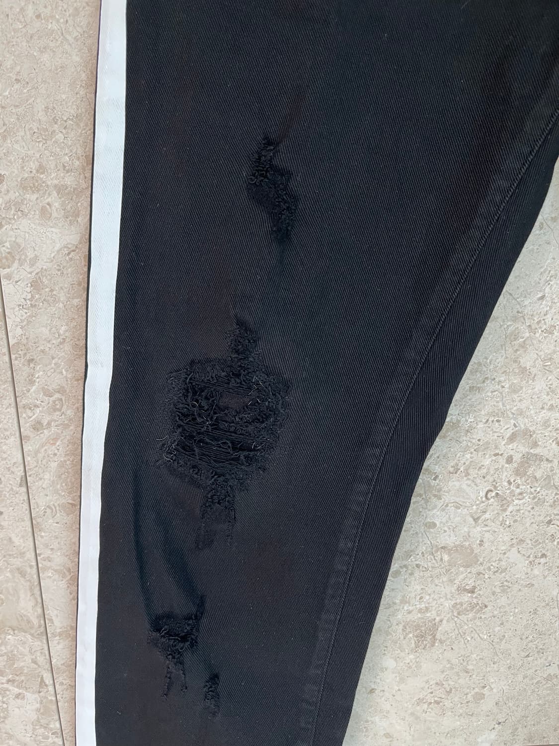 돌체앤가바나 블랙 옆줄 스키니 데님 46 상품이미지2