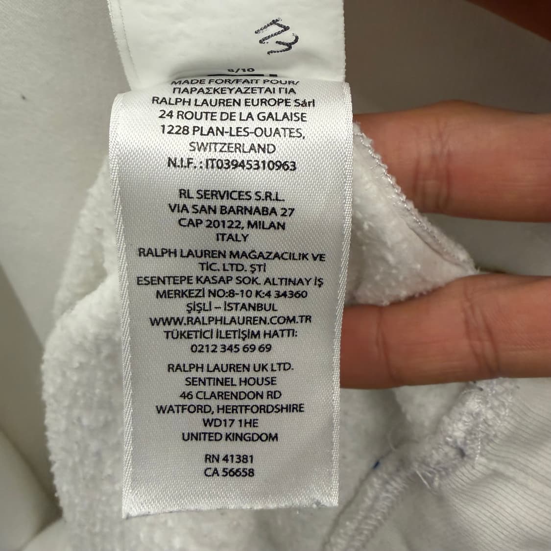 폴로 데님엔서플라이 베어 화이트 스웻셔츠 L 상품이미지10