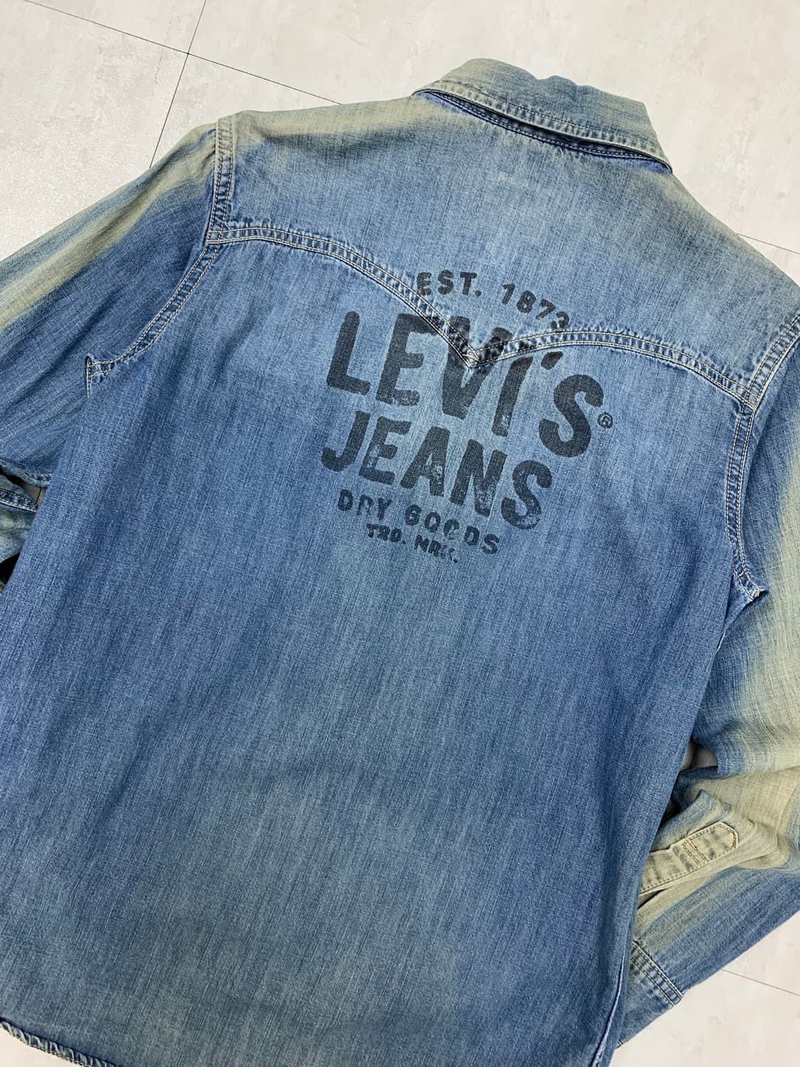 리바이스 워싱 데님 셔츠 #682 상품이미지8